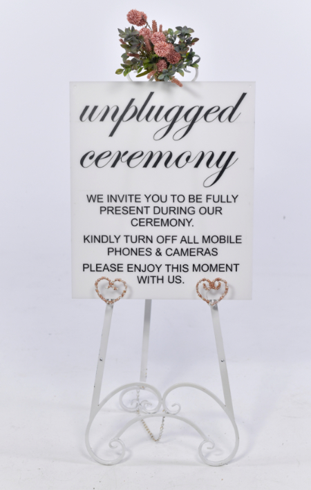Unplugged wedding sign