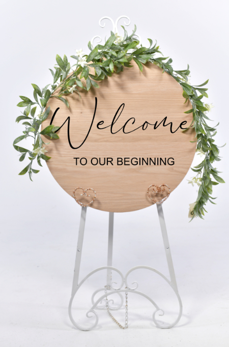 wooden wedding sign