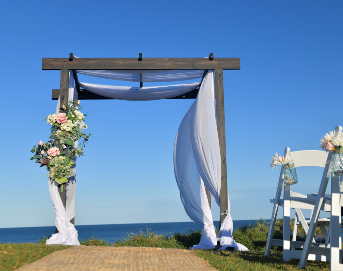 wedding arbor 4 post in black wood
