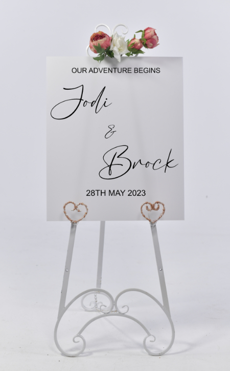 adventure wedding sign