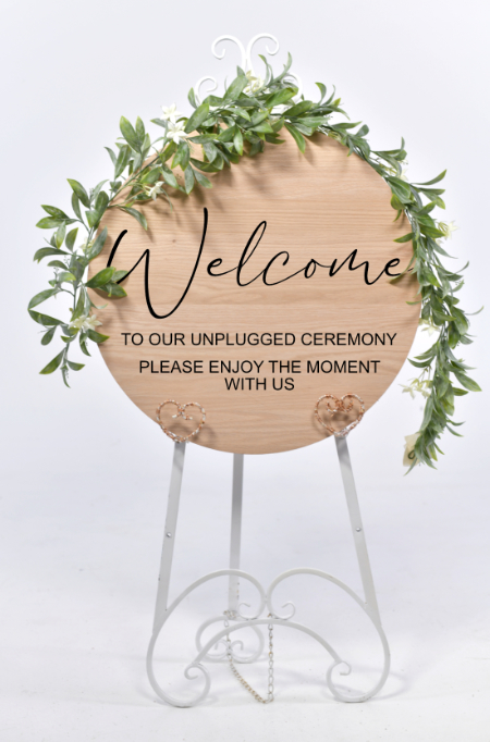 wooden wedding sign